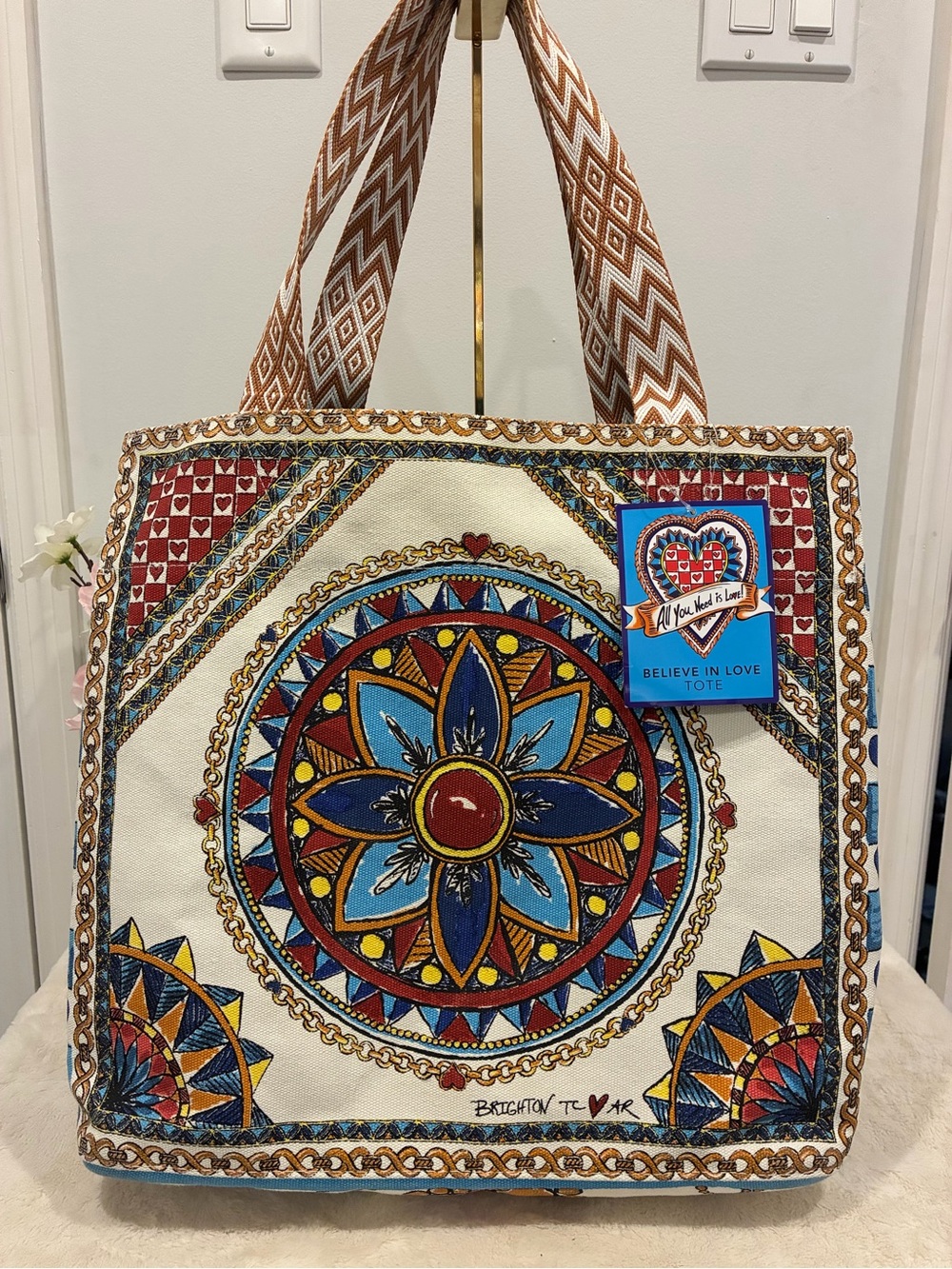 Brighton Limited Edition “Believe In Love” Canvas Tote NWT